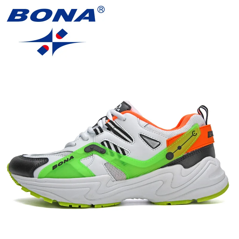 BONA 2021 New Designers Running Shoes Men Luxury Brand Breathable High Quality Colorful Trainer Man Trendy Sneakers Mansculino