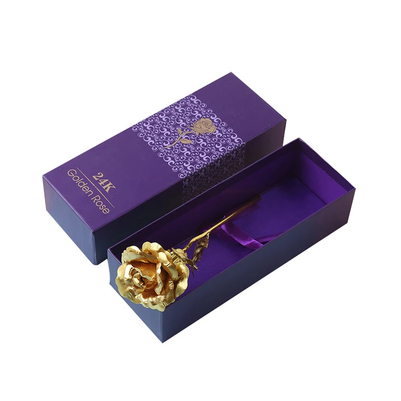 

24k Gold Foil Plated Rose gold leaf rose Wedding Supplies Valentine 's Day Birthday New Year Gifts Decorative flowers