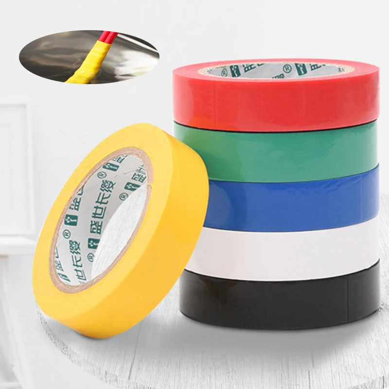 

10M/15M Wire Flame Retardant Electrical Insulation Tape 600V High Voltage PVC Tape Waterproof Electrician Tape