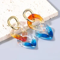 2021 wholesale fashion creative ccb resin earrings womens geometric simple retro party jewelry accessories