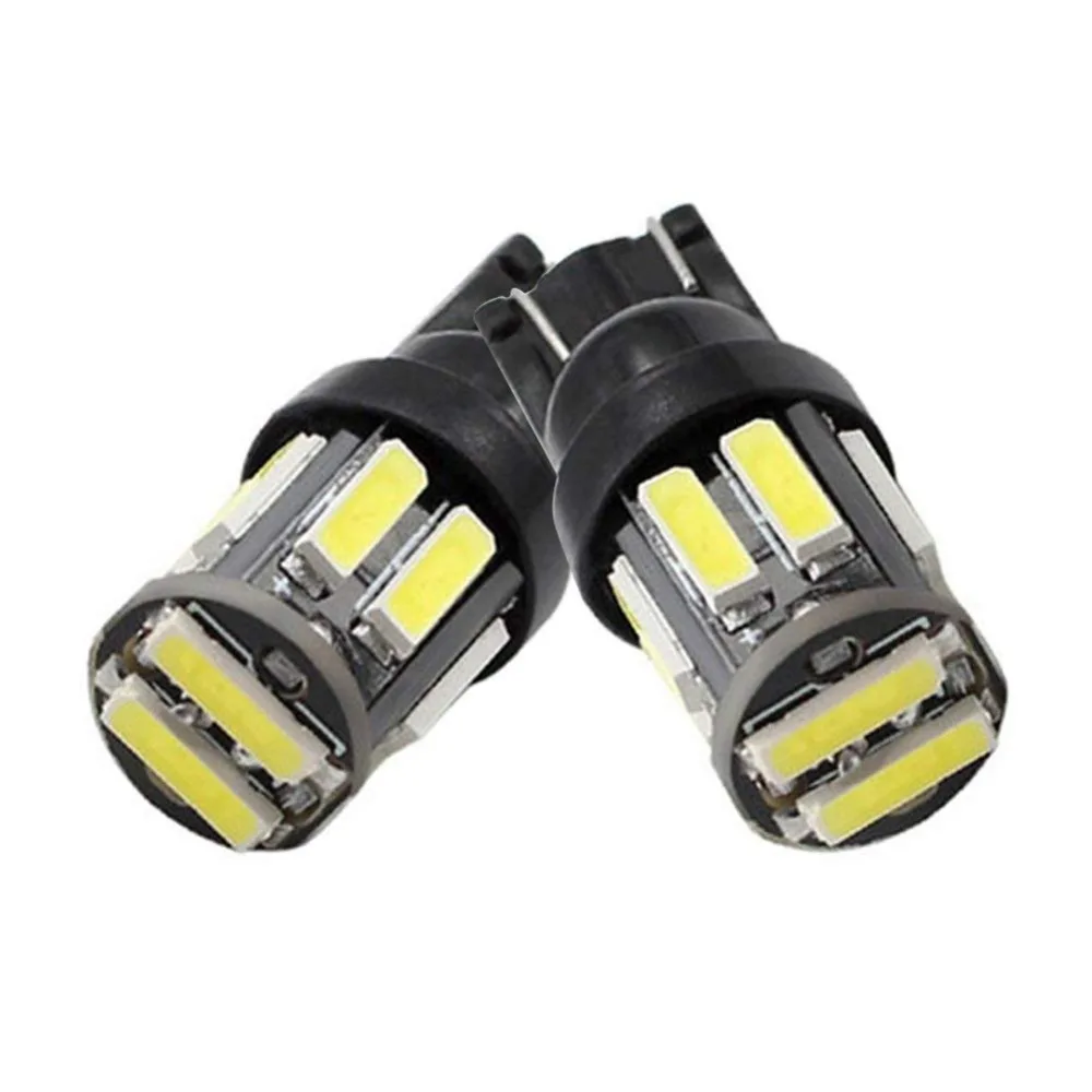 4 шт. Автомобильные светодиодные лампы T10 LED 194 168 W5W 10-7020 SMD с клиновидным цоколем