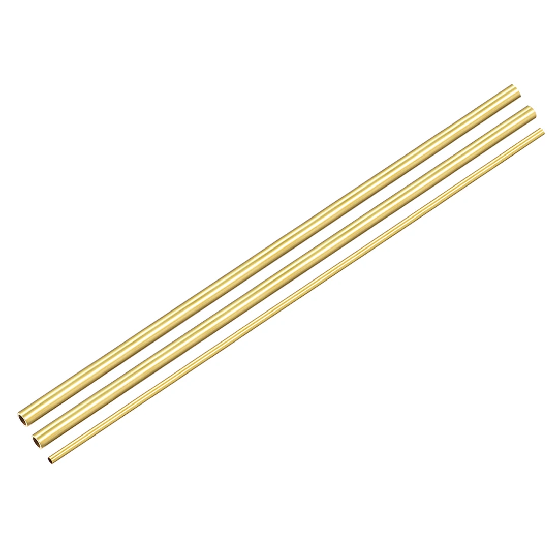 

uxcell 2PCS Brass Round Tube 300mm Length 0.3mm OD 0.2mm Wall Thickness Seamless Straight Pipe Tubing DIY air intake, frames