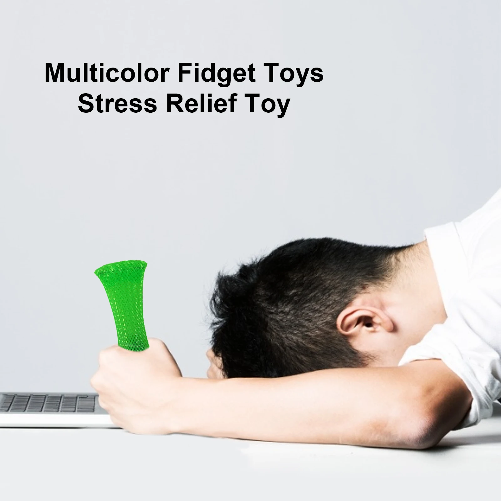 

Marble Ball Autism ADHD Anxiety Therapy Toys EDC Stress Relief Hand Fidget Toy Net Tube With Glass Marble Decompression Toy