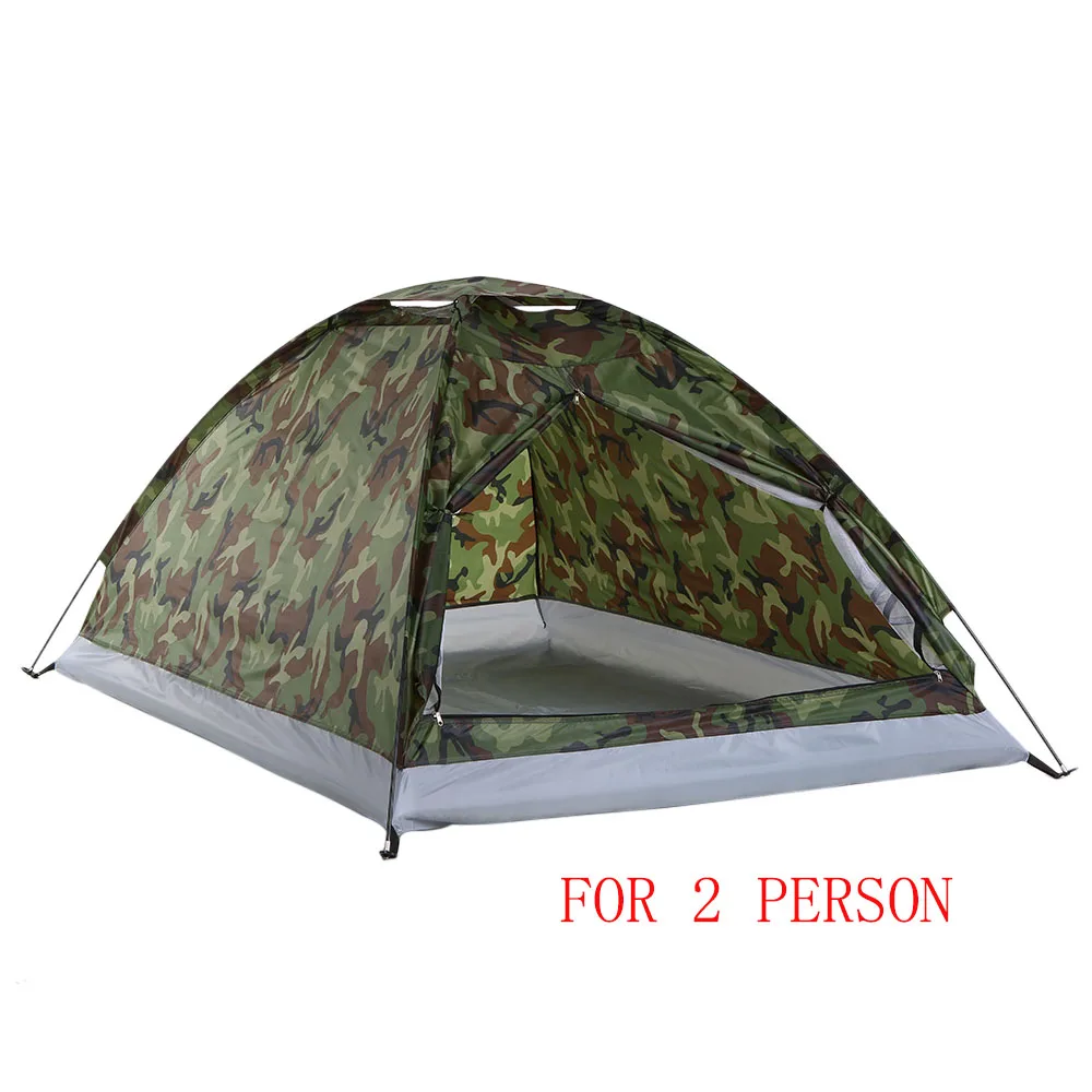 camouflage for 2 p TOMSHOO портативная походная палатка Камуфляжная палатка на 1/2 человек двухслойная Водонепроницаемая походная палатка для путешествий - Цвет: camouflage for 2 p