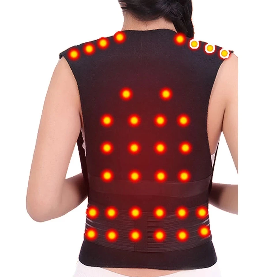 

Tourmaline Vest Self-heating Brace Support Belt Posture Corrector Spine Back Shoulder Lumbar Pain Relief Men And Women Sitting