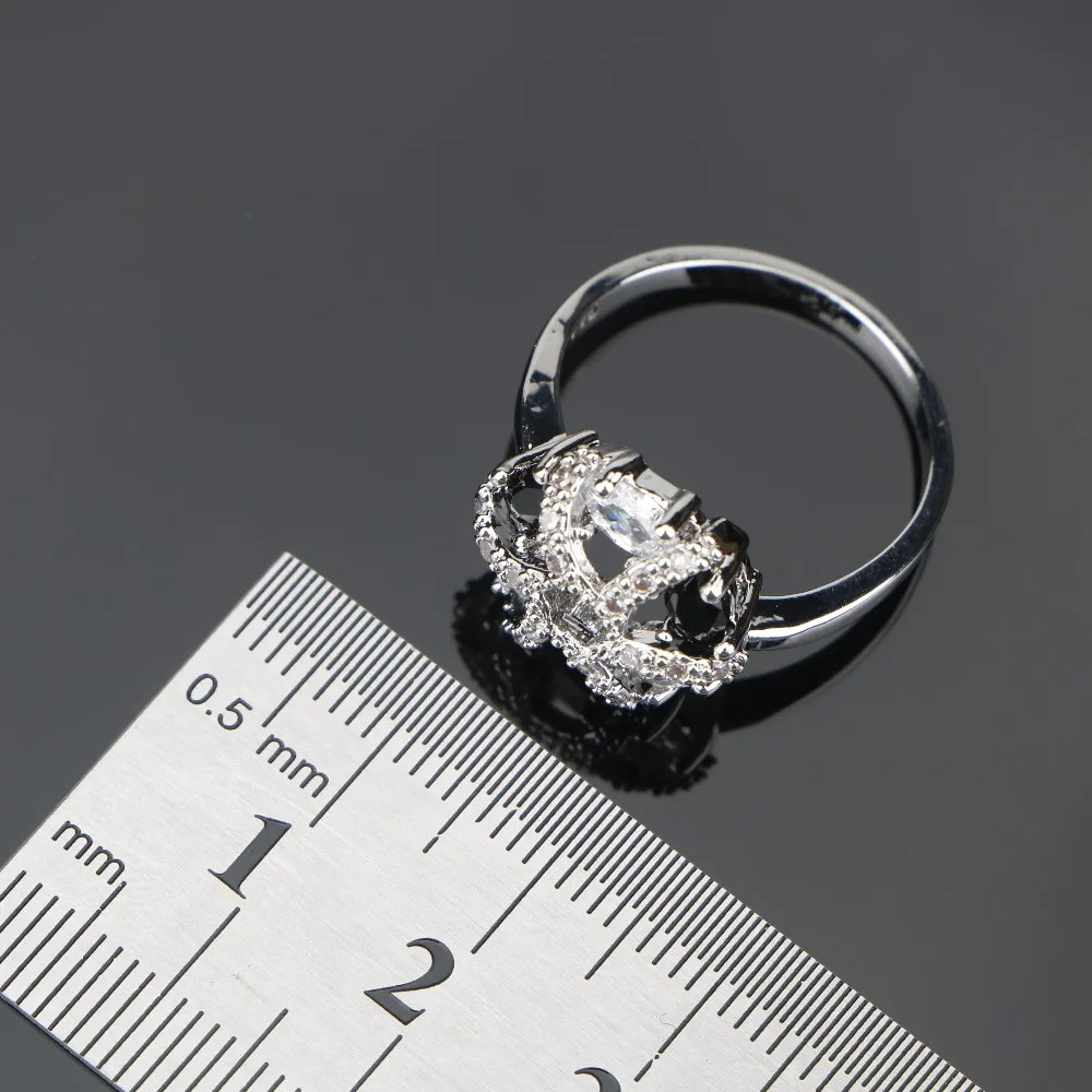 Свадебный Серебряный 925 костюм Ювелирные наборы для женщин