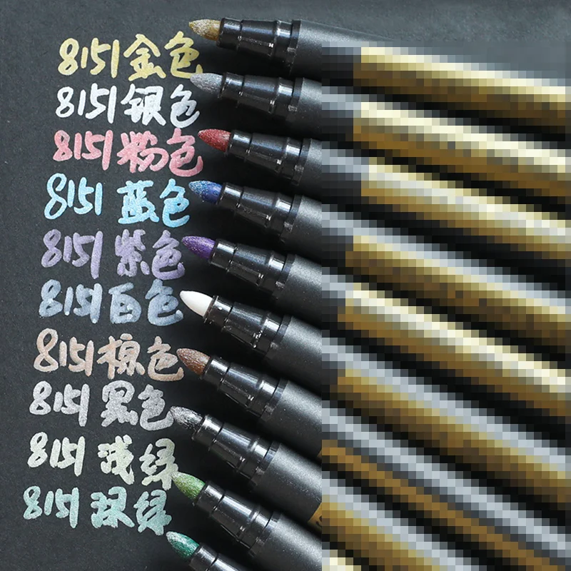 

10 Colors Metallic Pen Manga Permanent Writing Art Acrylic Markers