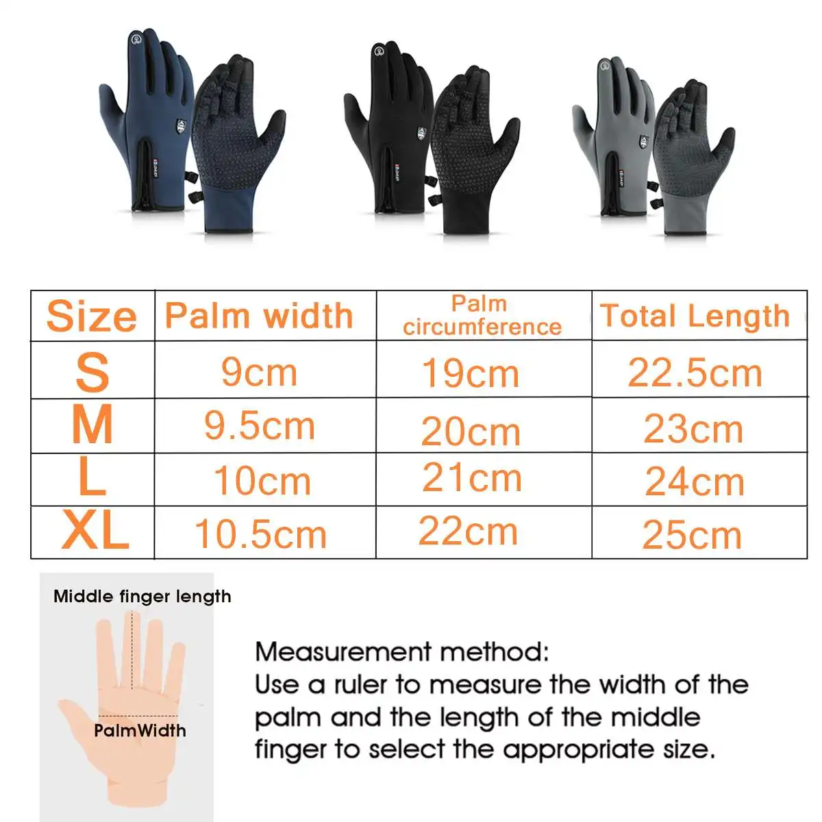

Touchscreen Gloves Winter Thermal Warm Mitten Cycling Bicycle Bike Ski Outdoor Camping Hiking Motorcycle Gloves Full Finger