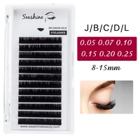 seashine eyelash extension j b c d l natural soft individual lash 0 03 0 25 thickness eyelashes extensions classic single lashes