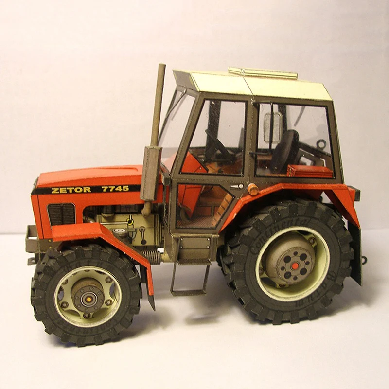 Чешский/Английский Zetor 7745 7211 1:32 трактора и рисунком в виде птичек оригами арт 3D