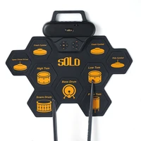 solo electronic drum roll up silicon drum pad digital electronic drum kit foot pedals drums