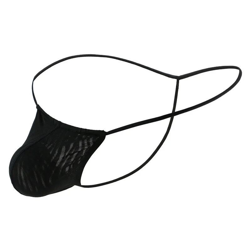 

Sexy Men's Underwear Ripple Personality Low Waist Leaky Buttock Pants Comfortable Breathable Thong Gay Jockstrap Underwear