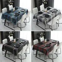 waterproof oil proof anti scald and disposable pvc table cloth household checkered rectangular coffee table mat table cloth