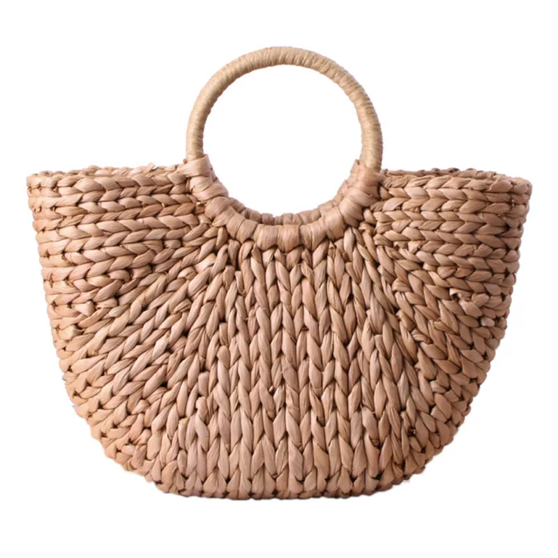 Женские сумки дизайнерские соломенные ручной работы из ротанга вязаные летние с