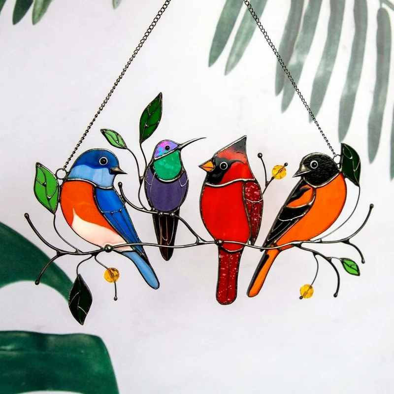 

Standing Bird Painting Window Decoration Bird Hanging Decoration Wall Hanging Gift Living Room Wall Decoration Household Goods