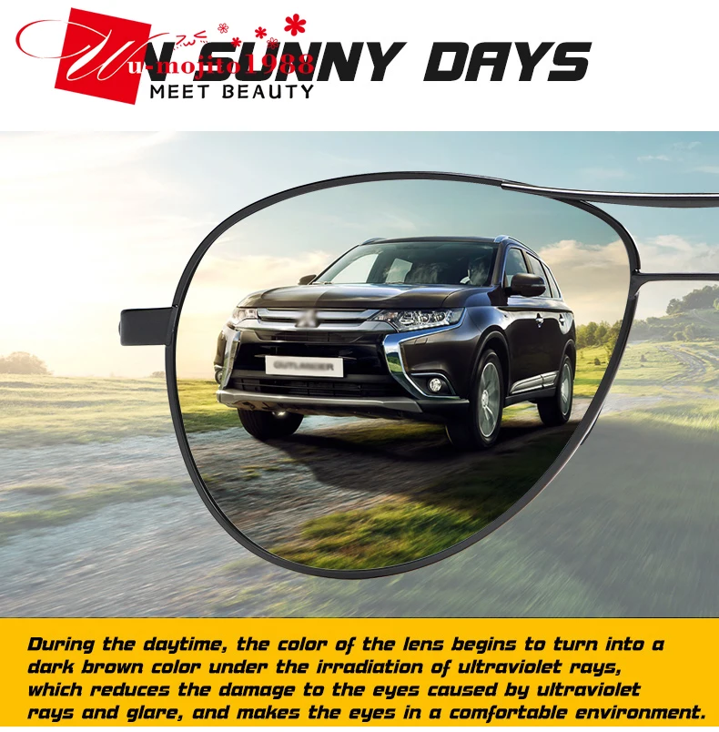 

Classic Brand Design Pilot Photochromic Sunglasses Men Polarized Safety Driving Sun Glasses Women Anti-Glare gafas de sol hombre