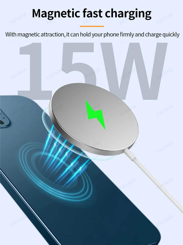 

For Magnetic safe Wireless Charger For iPhone 12 Pro Max 12 Mini For Apple AirPods For Apple Watch Foldable Wireless Charger