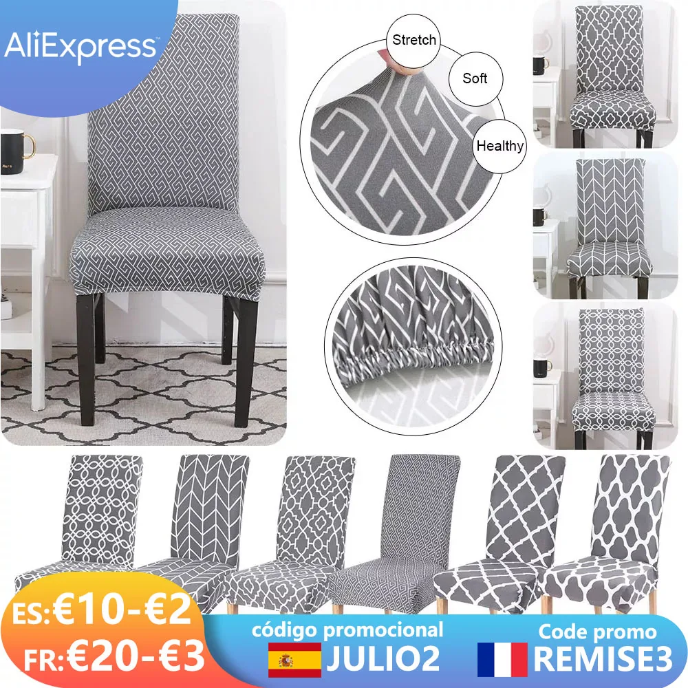 Обеденные аксессуары пасторальный принт Современные чехлы мебель спандекс