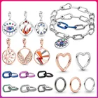 Новинка 2021, очаровательное ювелирное изделие Me, медальон в форме сердца, подвеска ME, стильный круглый соединитель, подходит для оригинального браслета pandora ME