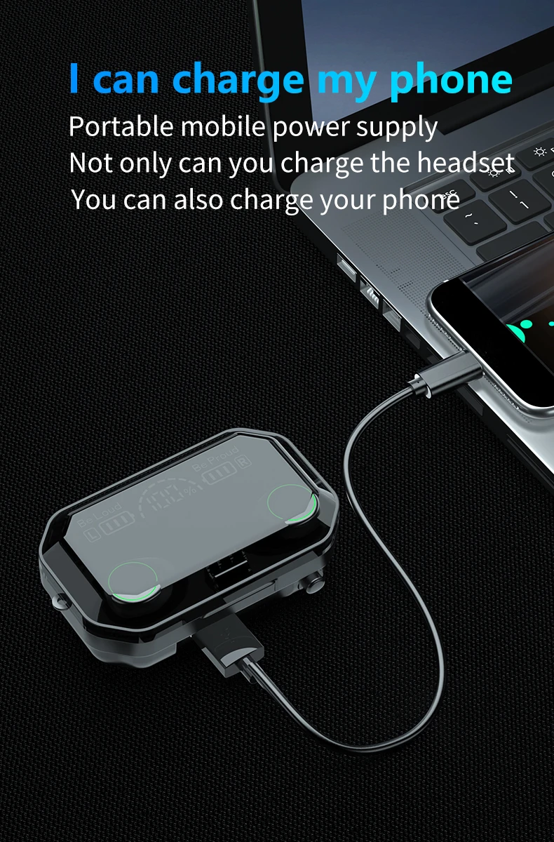 

A16 9D Noise Reduction Sports Bluetooth Earphone TWS Wireless Headset In-ear Bluetooth 5.1 Headphones
