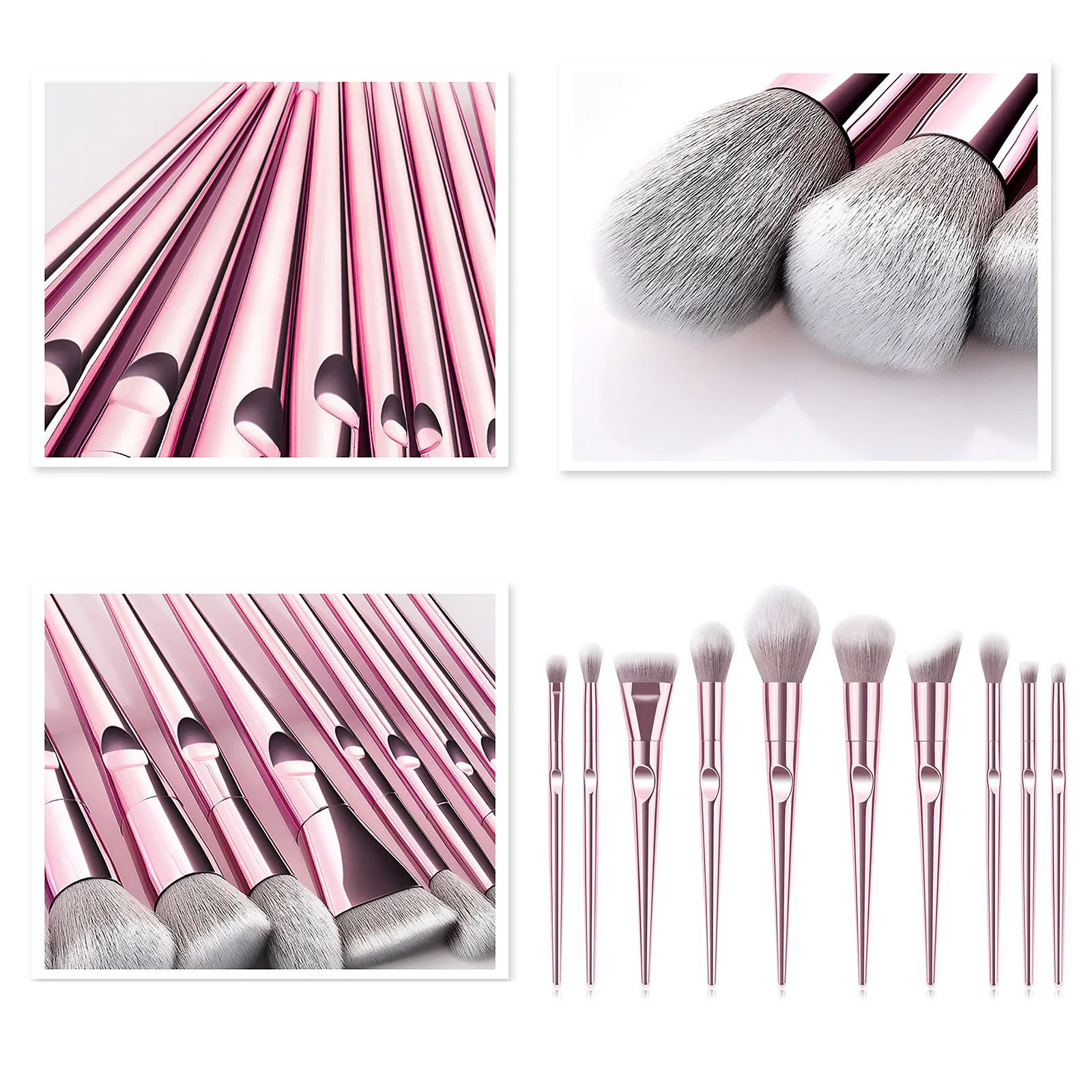 

Makeup Brushes Set Foundation Powder Blush Eyeshadow Concealer Lip Eye Cosmetics Brushes 10pcs For Beauty Woman Gifts Makeup #4