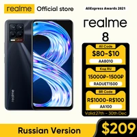 in stock realme 8 6gb ram 128gb rom 30w charge mobile phone helio g95 octa core smartphone 6 44 amoled display 64mp quad camera