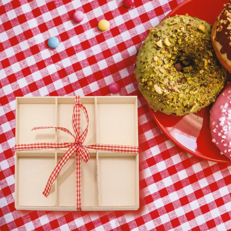 Деревянный 6 Сетка Коробка ручной работы украшения дома деревянные Цвет коробка