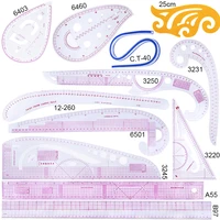 imzay 12pcs ruler tailor measuring kit clear sewing drawing ruler yardstick sleeve arm french curve set cutting ruler