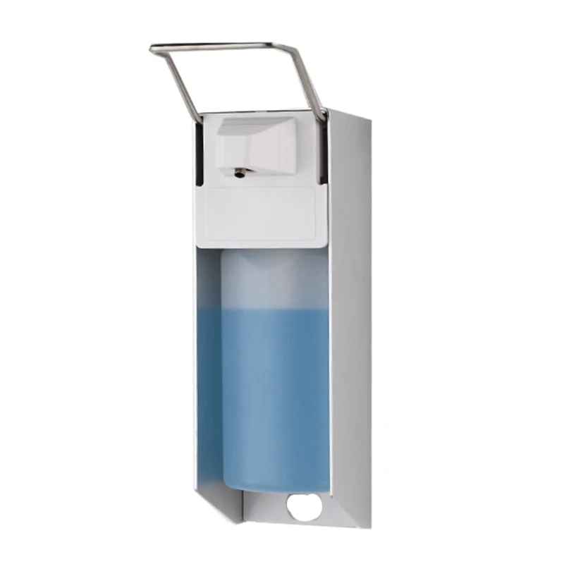 

Wall-mounted Disinfectant Elbow Pressure Manual Soap Dispenser Drip 500ml/1000ml