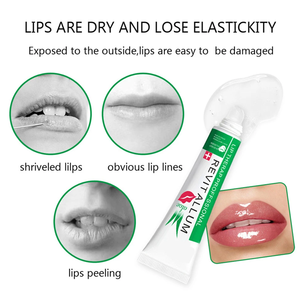 

17ml Aloe Vera Lip Enlargement Big Mouth Elastic Jelly Lip Moisturizing Lip Care Oil Transparent Lip Gloss Makeup Lipstick