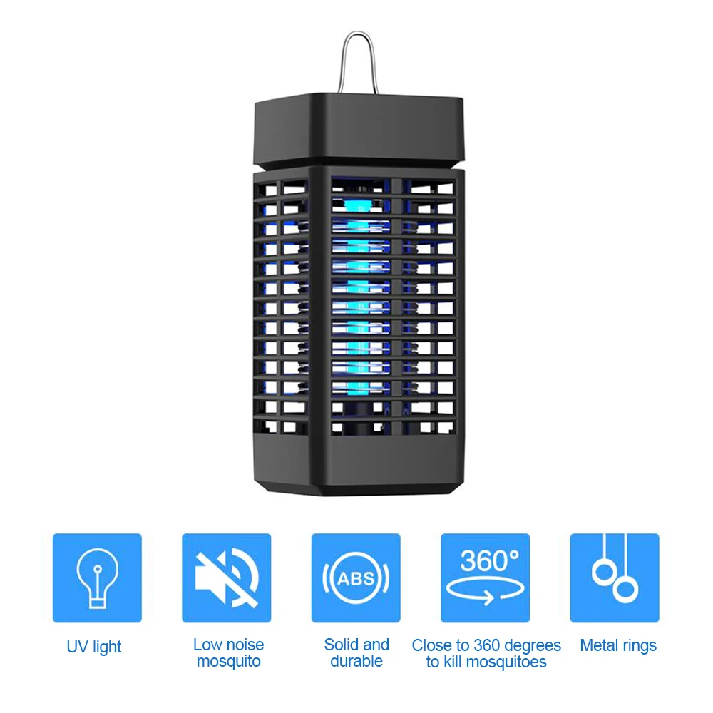 

110V/ 250V Portable Electric LED Mosquito Insect Killer Lamp Fly Bug Repellent Anti Mosquito UV Night Light EU US Plug