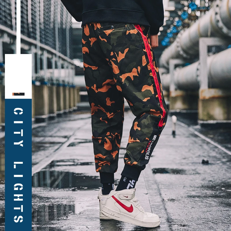 Мужские осенние камуфляжные брюки карго с несколькими карманами мужские