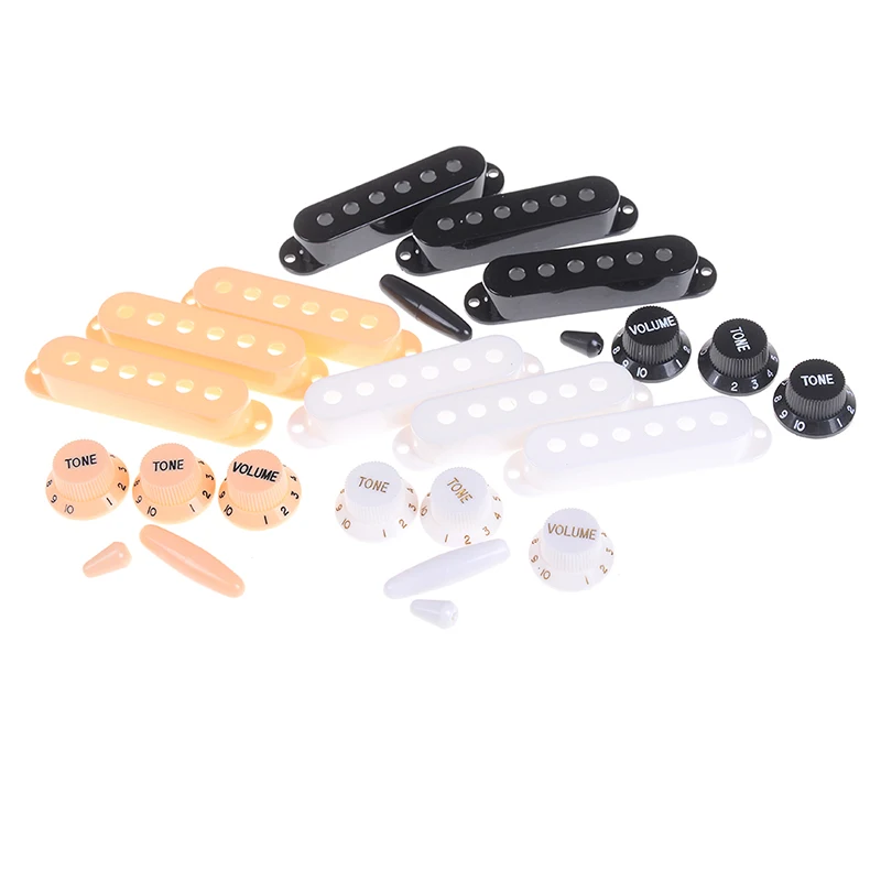 

1Set Guitar Parts Electric Guitar Pickup Cover Volume Tone Knob Switch Tip Set
