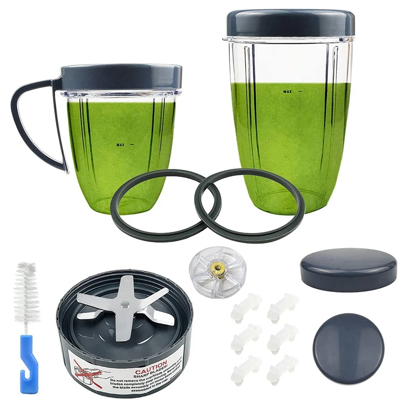 

Blender Replacement Parts Extractor Blade and Cups for NutriBullet 600W 900W Including Gasket Shock Pad and Gear