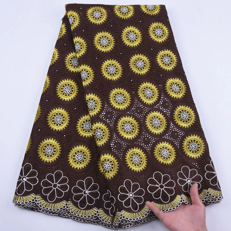Кружевные африканские кружевные ткани SJD новейшая хлопковая ткань с вышивкой