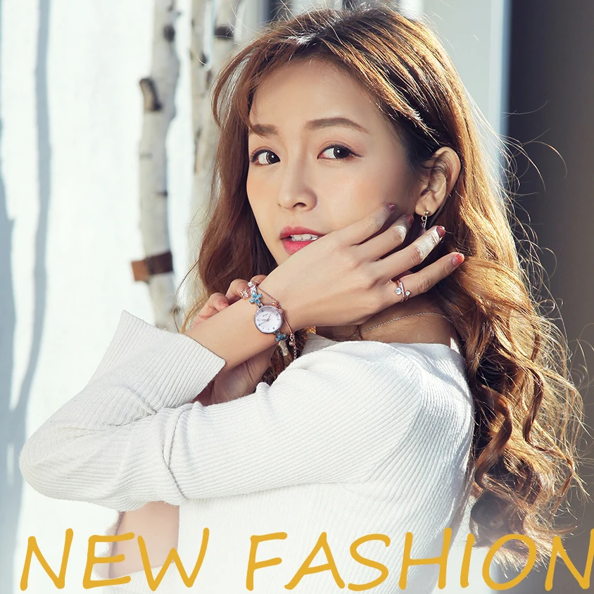 Часы KIMIO женские свадебные с браслетом брендовые Роскошные маленьким