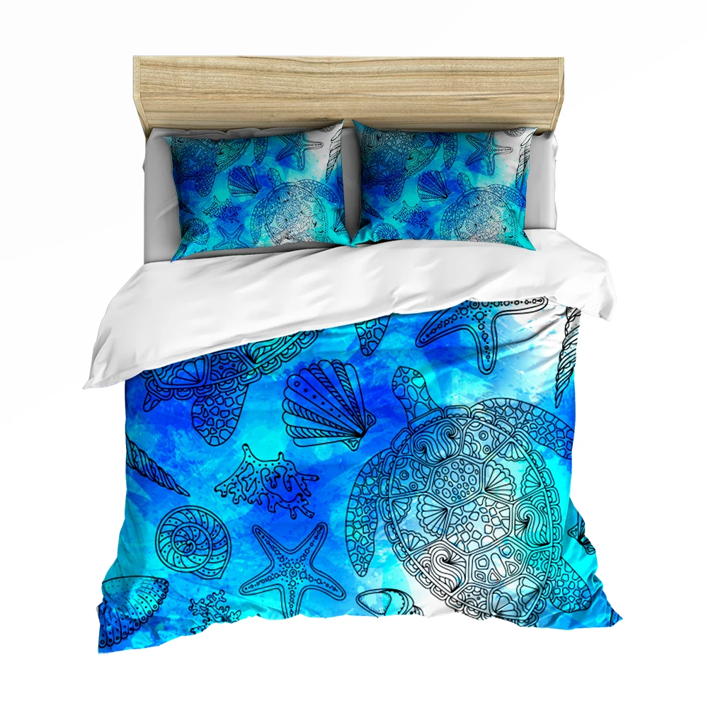 Комплект постельного белья для подростков с морскими животными черепаха морская