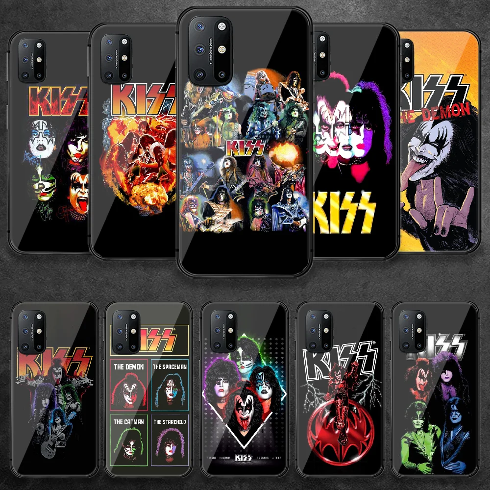 

Kiss Rock Band Tempered Glass Phone Case Cover For Oneplus Oppo Realme A53 Find X 2 3 5 6 7 8 9 T Pro Nord Gt Neo Pretty Black