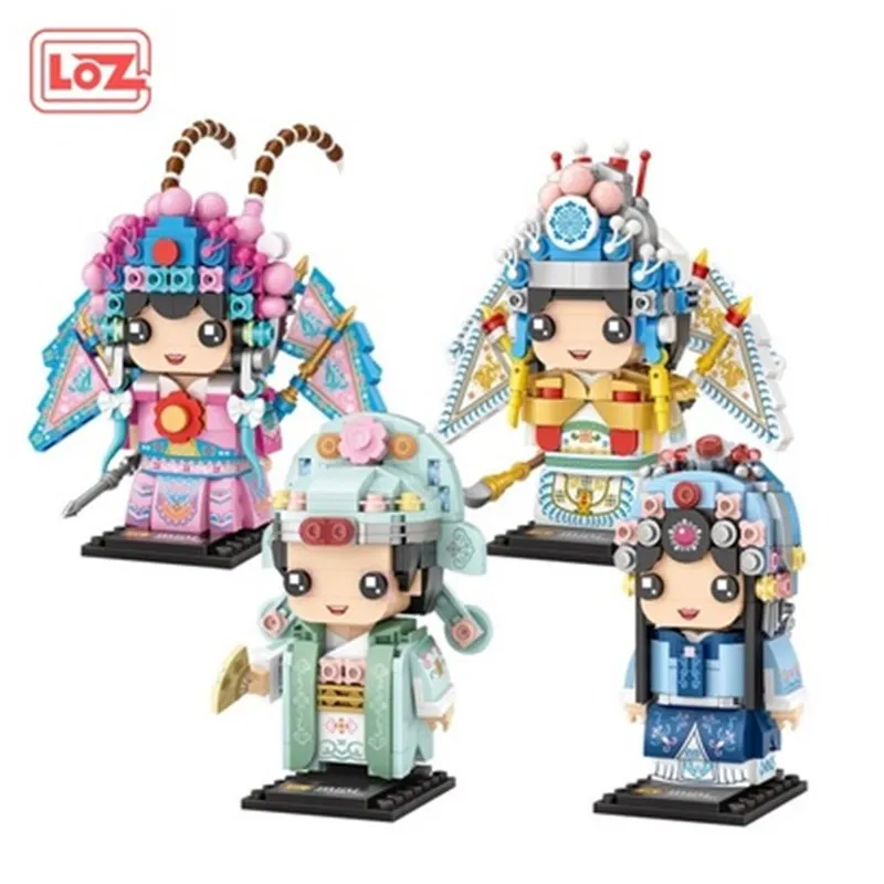 

LOZ Action Figures Chinese Classical Peking Opera Building Blocks Juguetes Creative Characters Bricks Toys for Kids Gifts
