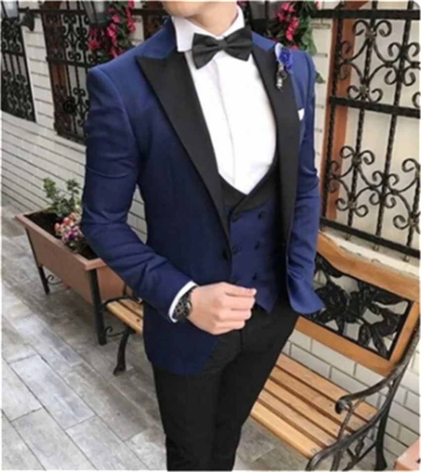 2020 new men's dress suit men's wedding party dress bridegroom best man tuxedo performance suit (jacket + pants + vest)