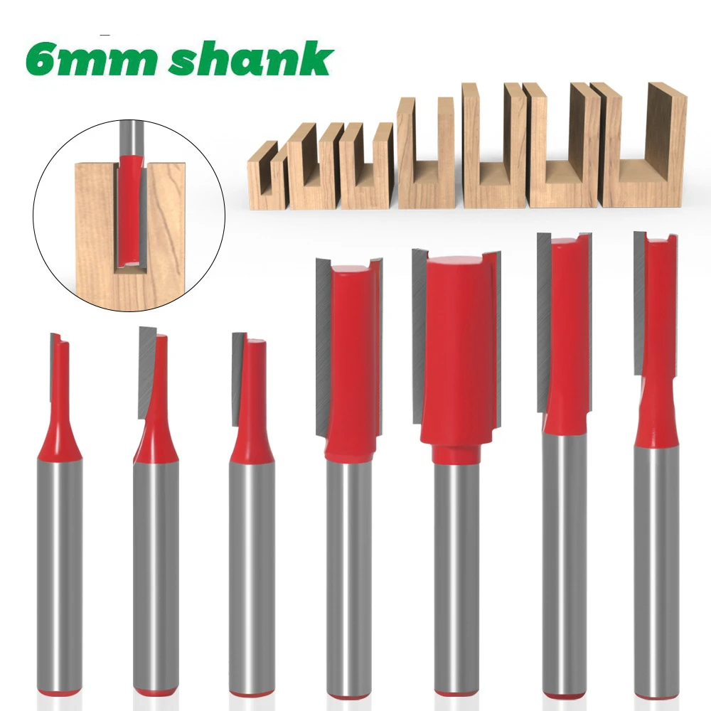 6 мм хвостовик прямой бит Деревообработка обрезки инструменты фрезы для дерева