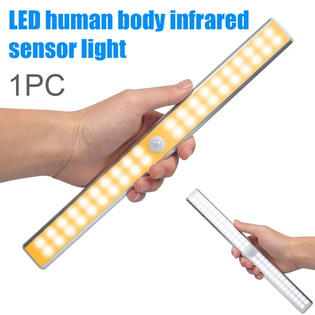 

Under Cabinet Light Bar Magnetic Attraction USB Rechargeable PIR Motion Sensor Wardrobe Battery Powered Automatic Aluminum Alloy