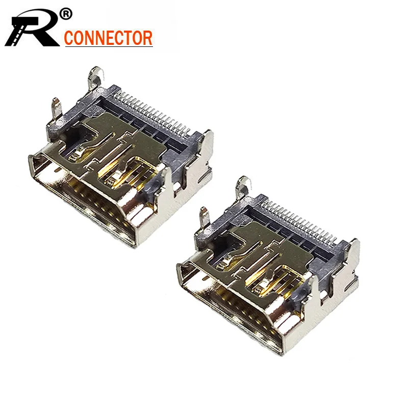 

100pcs/lot HDMI PCB Connector 19 Pin HDMI Female Jack Socket SMT Connector Female HDMI 19 PIN SMT Wholesales