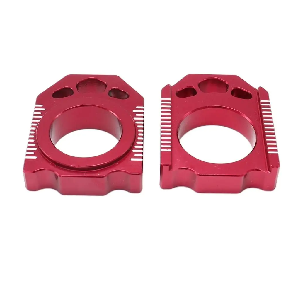 

BILLET ALUMINUM REAR CHAIN ADJUSTER AXLE BLOCKS FOR CR125R 250R CRF250R CRF250X CRF250 CRF450R CRF450X CRF450 DIRT BIKE
