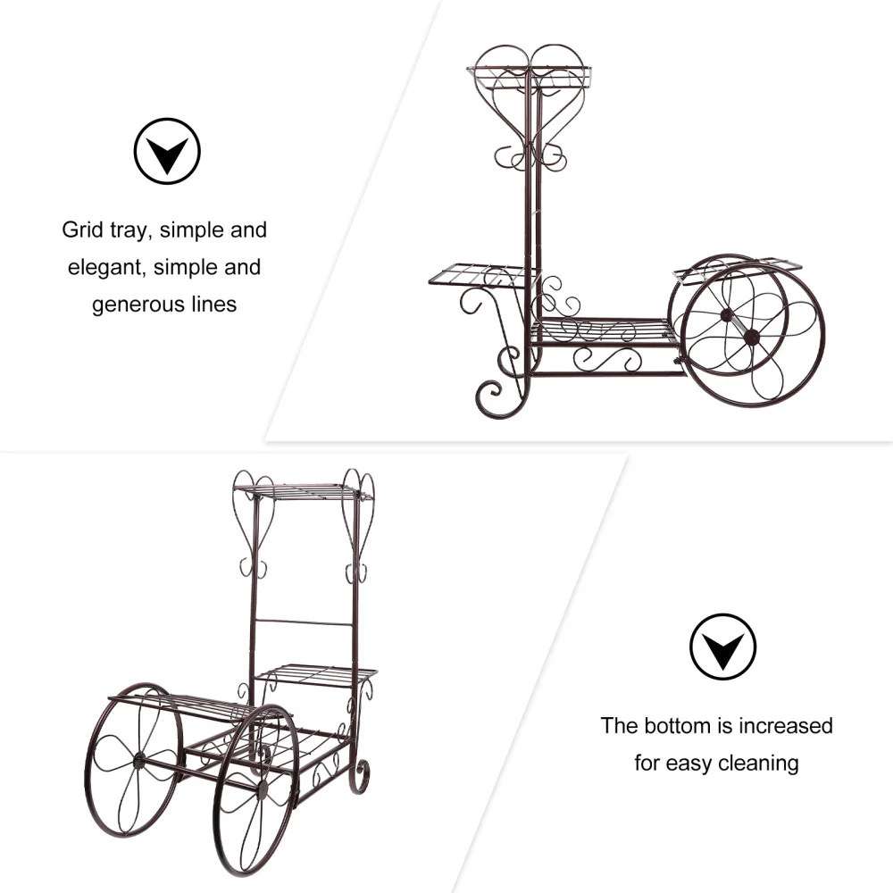 

1pc Flower Plant Holder Stand Balcony Garden Flower Pot Bonsai Display Shelf
