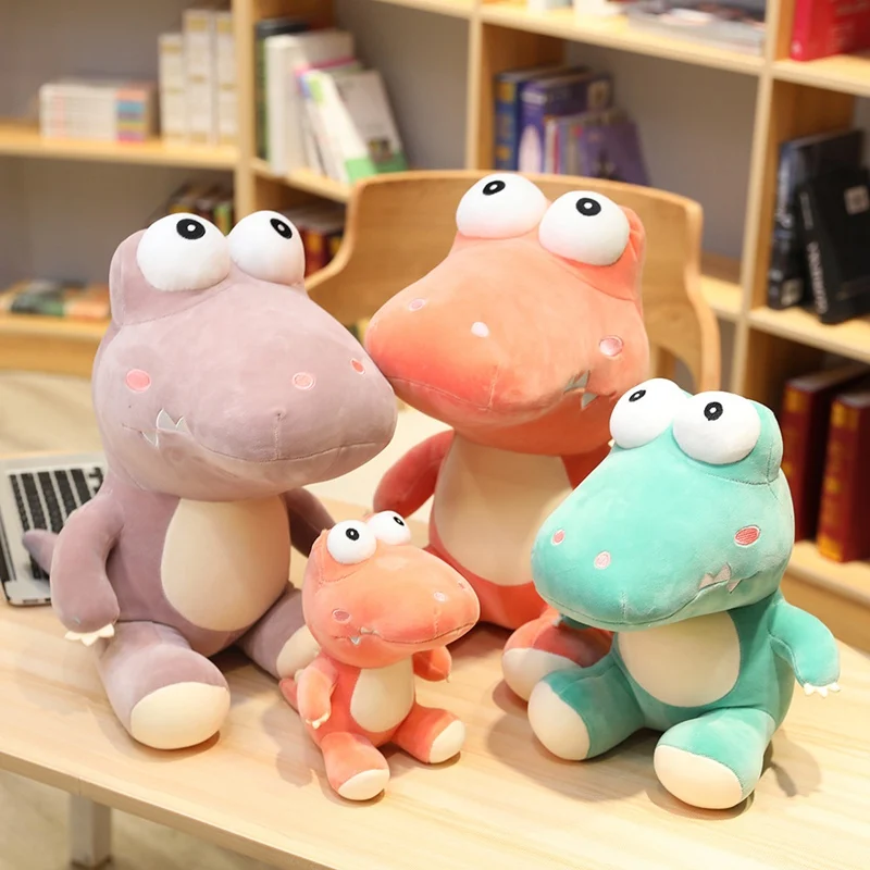 Игрушка плюшевая крокодил с большими глазами смешная мягкая мультяшная игрушка