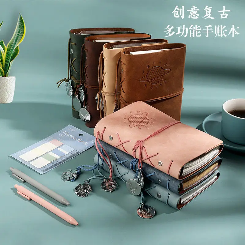 

Милый ретро блокнот, дневник, блокнот, винтажный блокнот из искусственной кожи, блокнот, ежедневник путешественника в подарок