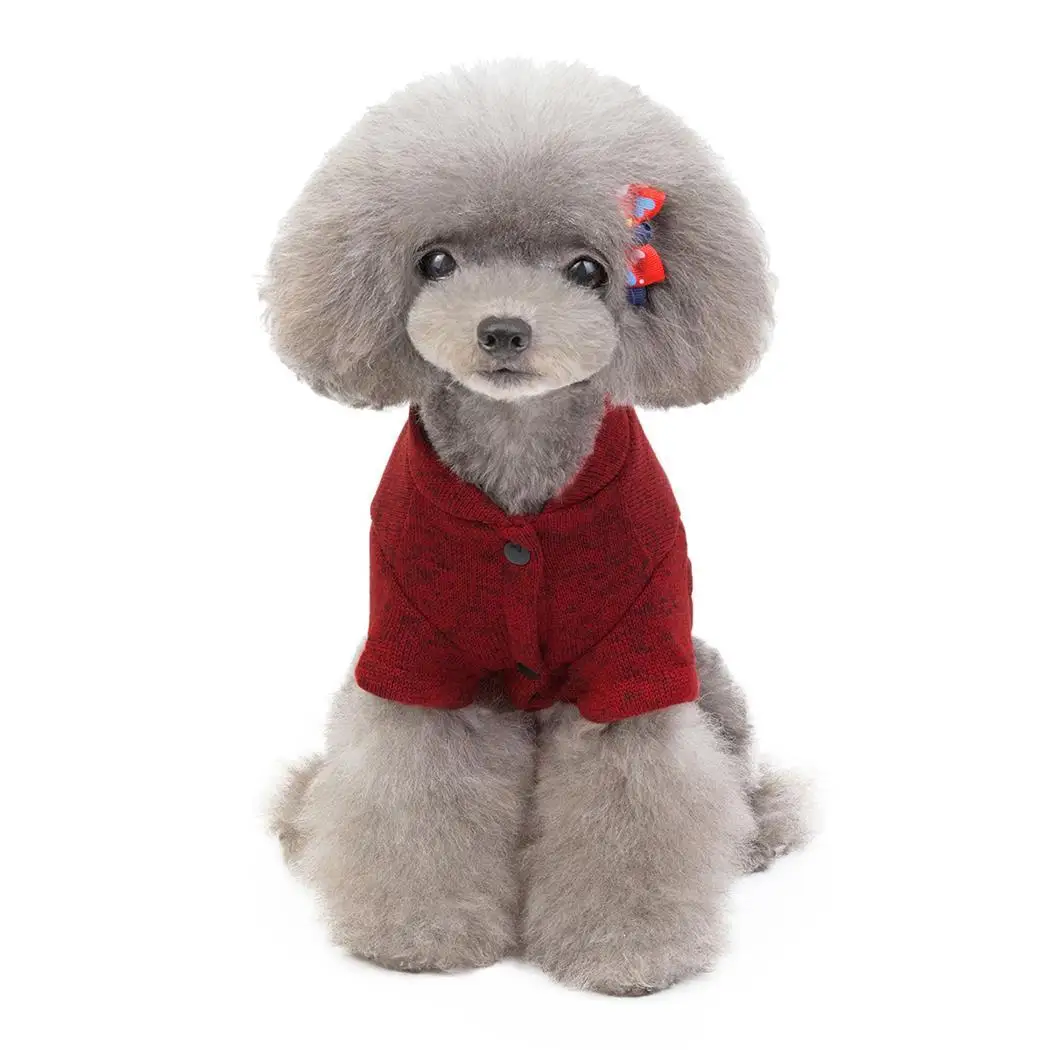 Пальто для щенков модный Повседневный пуловер с принтом питомцев собак кошек на