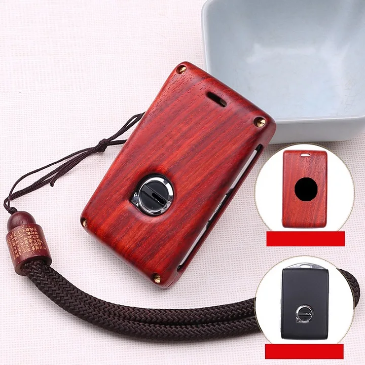 Red sandalwood 01 Красный мундштук для саксофона, сандаловое дерево, черное дерево брелок для ключей чехол в виде ракушки для Volvo xc40 xc60 xc90 s90 v90 XC60 XC90 XC40 S90 V90 - Название цвета: Red sandalwood 01