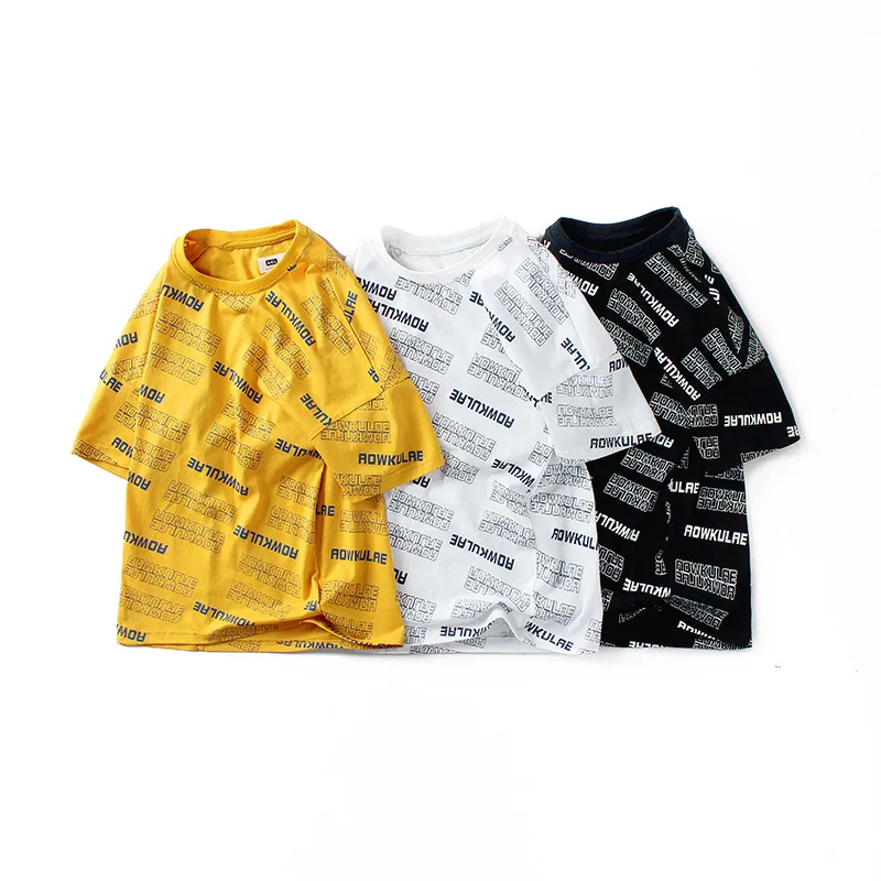 

2020 Summer Kids T Shirts Boys Girls Fashion Pullover Cotton Short-sleeved T Shirts Kids Letter Print Short Sleeve Soft Tops